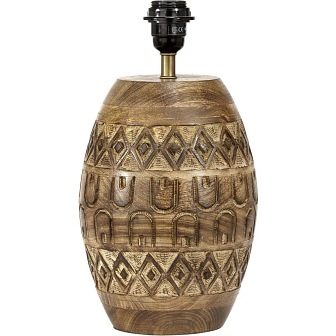 Drewniana lampa stołowa Indigo brąz (podstawa)